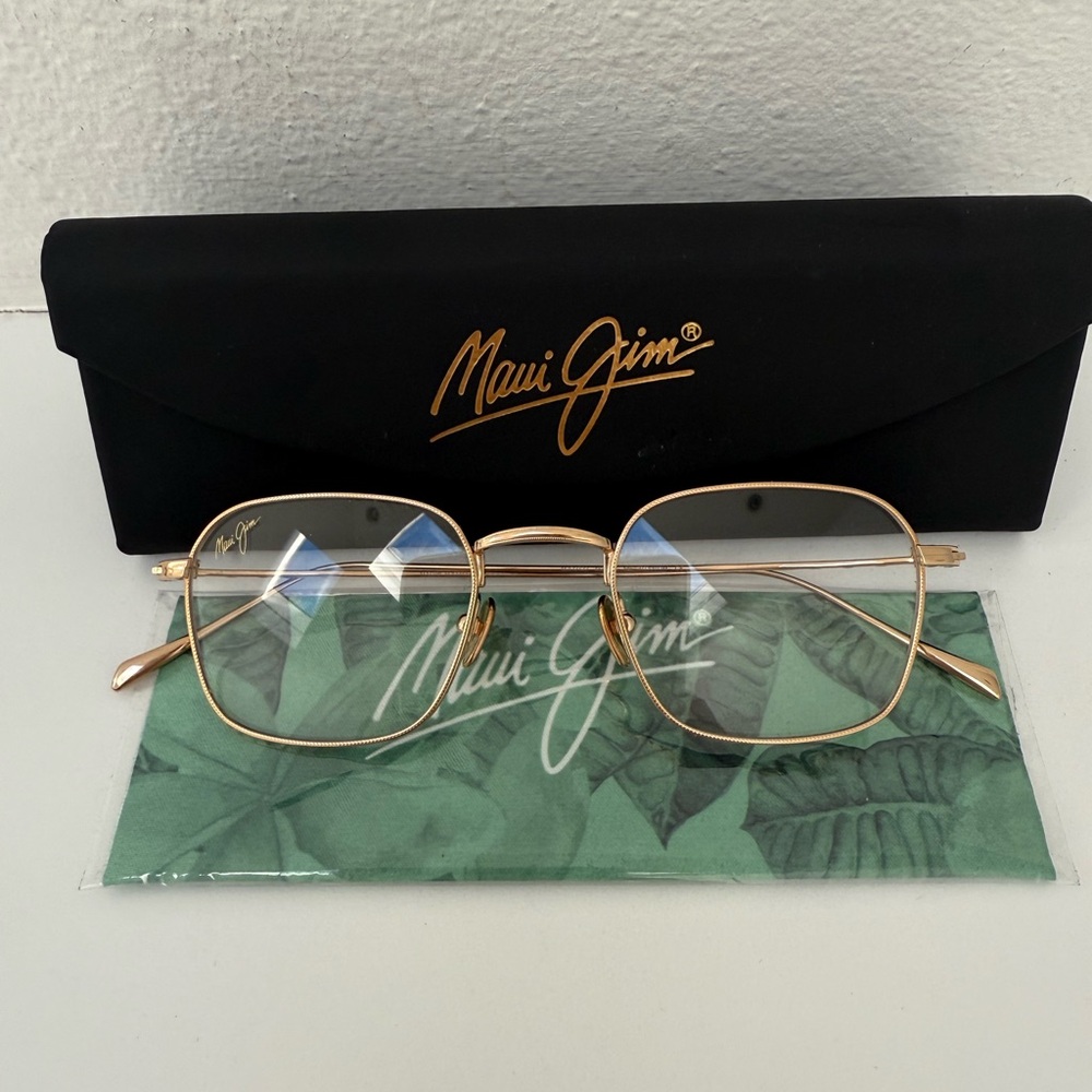 NEW Maui Designer Maui Jim Gold Optical RX Prescription Frame Eyeglasses - Picture 4 of 15